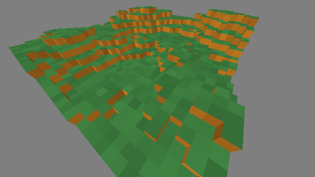 Cubed voxel terrain